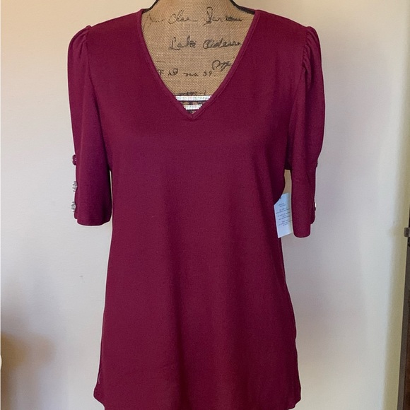 LAST ONE! Gorgeous plum lightweight sweater-New with tag! - Picture 3 of 4